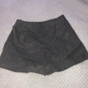 LF skirt XS 6 skort gray suede